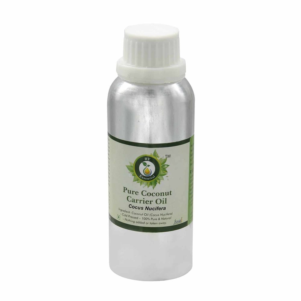 Coconut Oil | Cocus Nucifera | Unrefined | Pure Coconut Oil | for Hair | for Skin | for Body | 100% Pure Natural | Cold Pressed Coconut Oil | 630ml | 21oz by R V Essential