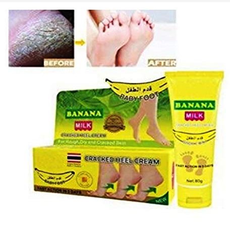 A Bonne' Cracked Heel Cream Banana Milk Rescue your feet Eliminate dry skin, Cracked skin 50 g.