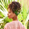 ADAMA Satin Lined Headband, Prevents breakage and Preserves Style, Satin Lined Fashion Printed Headband, Can Be Worn Multiple Ways, Perfect for Day or Night, Machine Washable, Tropical view 2
