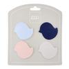 Bird Blue and Pink 2 x 1 Embossed Polyurethane Hair Barrettes Set of 4 view 1