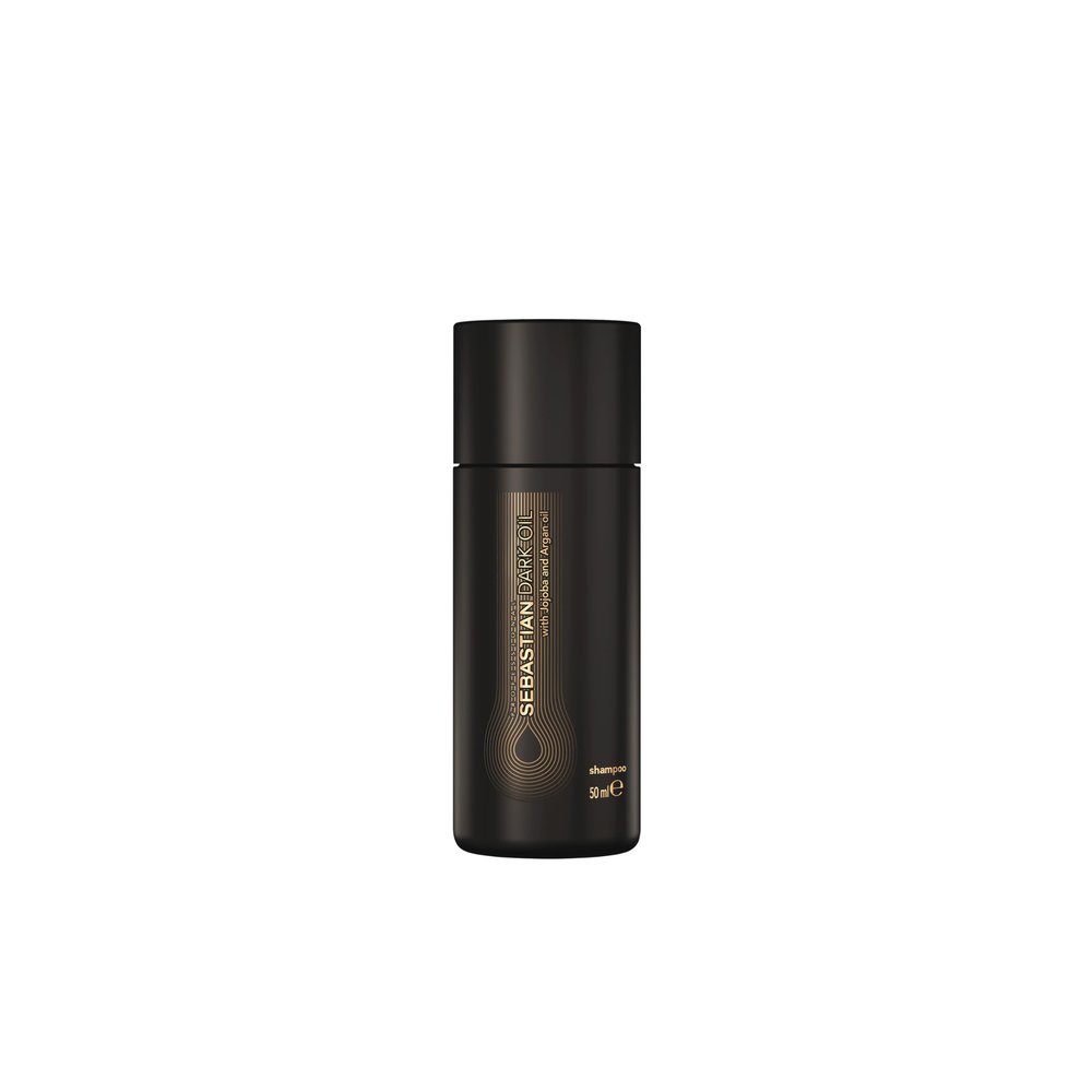 Sebastian Professional Dark Oil Lightweight Shampoo | Infused with Jojoba & Argan Oil | Travel Size, 1 fl oz