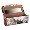 Beautyflier Womens PU Leather Lipstick Case Holder with Mirror Rectanglet Makeup Travel Cases for Purse Lipstick Holder (Black Flower) view 2