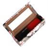 Beautyflier Womens PU Leather Lipstick Case Holder with Mirror Rectanglet Makeup Travel Cases for Purse Lipstick Holder (Black Flower) view 3