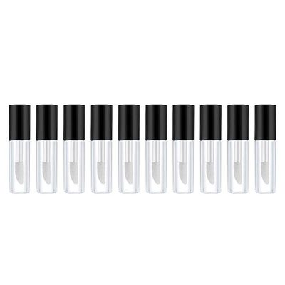AKOAK 10 Pcs 0.8ml Empty Transparent Plastic Lip Glaze Bottle, DIY Homemade Mini Lipstick Lip Glaze Sample Bottle, Reusable, Portable Makeup Tool Accessories