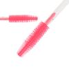 100 Pcs Silicone Mascara Wands Disposable Eyelash Brushes for Extensions Lash Applicators Makeup Tool Kit (Clear Handle/Deep Pink Brush Head) view 4