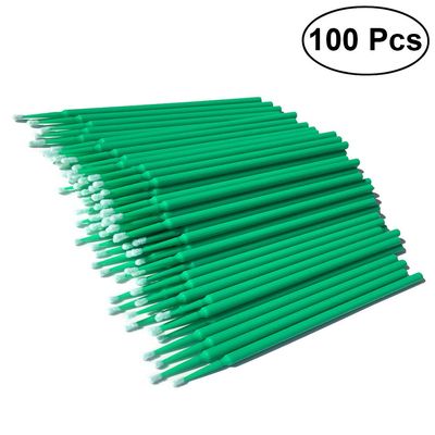 100pcs Micro Applicator Brush Eyelash Extension Cotton Swabs Disposable Micro Eyelash Mascara Lash Bonder Micro Earbuds Make up Applicators for Face Cleaning Stick Miniature