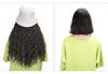 Fashion White Hat with Long Curly Hair Extensions for Women, 24" Synthetic Hat Wig Hairpiece, Natural Black view 3