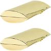 Stephanie Imports Set of 2 Capsule Shaped Lipstick Cases With Glass Mirror (Reflective Gold) view 1