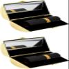 Stephanie Imports Set of 2 Capsule Shaped Lipstick Cases With Glass Mirror (Reflective Gold) view 3