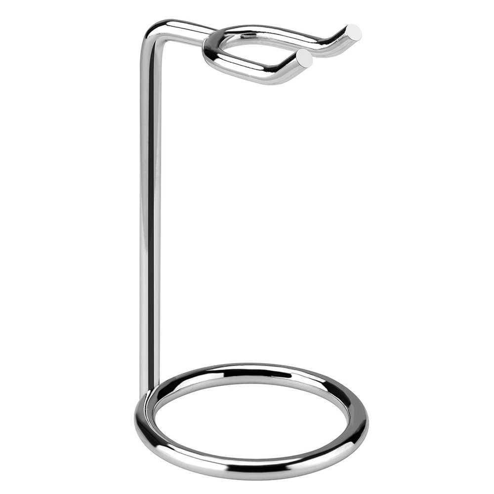 Linkidea Short Handle Safety Razor Stand, Stainless Steel Shaver Holder, Men's Travel Stand, Compatible with Razor Handle Less Than 3.5'' (Silver/Polished Chrome)