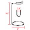 Linkidea Short Handle Safety Razor Stand, Stainless Steel Shaver Holder, Men's Travel Stand, Compatible with Razor Handle Less Than 3.5'' (Silver/Polished Chrome) view 3