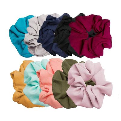 10Pcs Chiffon Flower Hair Scrunchies Hair Bands Colorful Hair Accessories Hair Rope Hair Hoop Hair Ties Ponytail Holder