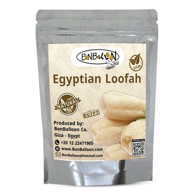 1 Pcs Egyptian Loofah Luffa Loffa Lofa Loofa Scrubber Natural SPA Beauty Bath Body Luxurious Premium for Skin Exfoliating (21.5" / 54 cm)