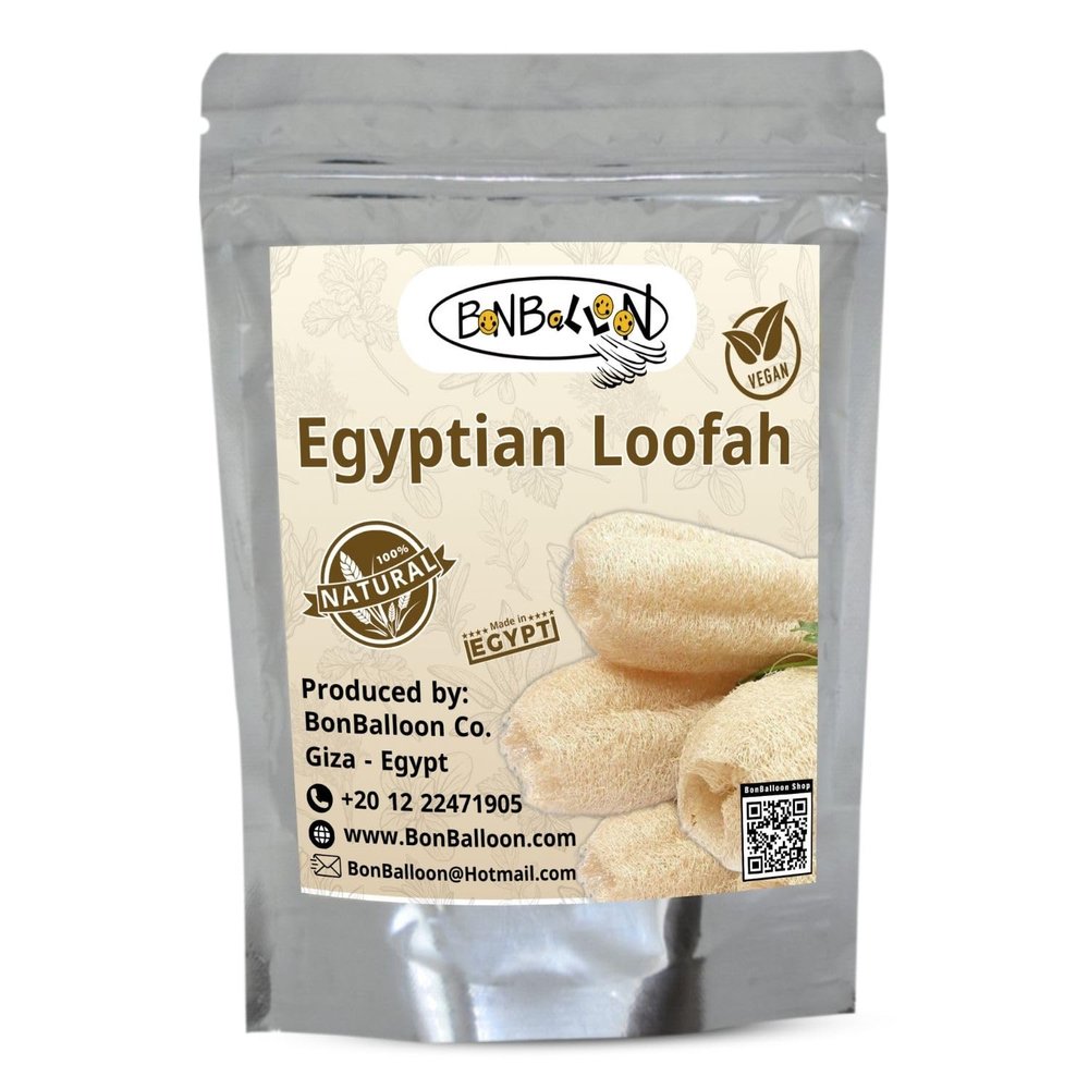 1 Pcs Egyptian Loofah Luffa Loffa Lofa Loofa Scrubber Natural SPA Beauty Bath Body Luxurious Premium for Skin Exfoliating (21.5" / 54 cm)