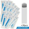30Pcs Disposable Eyebrow Microblading Needles,Lip Tattooing Microblades Permanent Makeup Blades for Single Use Only (18U) white view 4