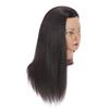 Traininghead 20-22" 100% Human hair Mannequin head Training Head Cosmetology Manikin Head Doll Head with free Clamp view 2