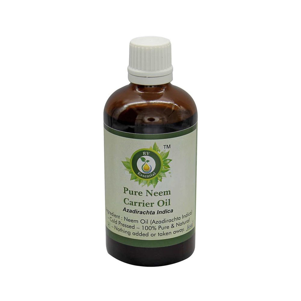 R V Essential Pure Neem Carrier Oil 30ml (1.01oz)- Azadirachta Indica (100% Pure and Natural Cold Pressed)