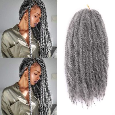 KGBFASS 3Packs Marley Braiding Hair 18Inch Afro Marley Hair For Twists Synthetic Kinky Braiding Hair Extensions (Gary)