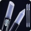 GLADZY Glass Cuticle Pusher Tool - 2 pcs Dual Ended Manicure Stick, Etched Crystal Glass Cuticle Remover, Callous and Dry Skin Fingertip File, Nail Shaper, Professional Nail Care, Ethically Made in EU view 1