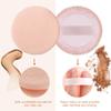 5x Powder Puff, Applicator Cotton Round Makeup Powder Sponge, Air Cushion Puff with Ribbon, Face Powder Puffs for Loose and Foundation,3.15 inch (Orange) view 2