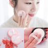 5x Powder Puff, Applicator Cotton Round Makeup Powder Sponge, Air Cushion Puff with Ribbon, Face Powder Puffs for Loose and Foundation,3.15 inch (Orange) view 3