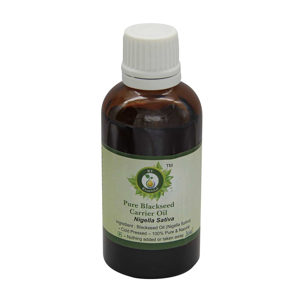 R V Essential Black Seed Oil | Nigella Sativa | Blackseed Oil | Cold Pressed | for Face, Skin Care, Hair Care, Scalp Massage, Body Massage | 100% Pure Natural | 5ml | 0.169oz