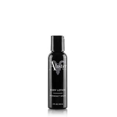 Alister Travel Size Body Lotion For Men, All Natural, Clean, Vegan, Pheroboost Infused 2 Ounce