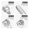 24 Pieces Callus Shaver Set, 20 Replacement Slices Blades 2 Callus Shavers and 2 Foot File Head Foot Care Tools Steel Handle Hard Skin Remover for Hand Feet (Grooved Handle) view 3