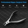 FERYES Toenail Clippers for Ingrown,Thick Toenails, 4R13 Stainless Steel Large Handle Fingernail Clipper,Nail Clipper - Silver view 2