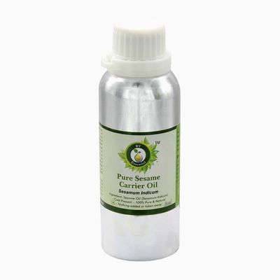 R V Essential Pure Sesame Carrier Oil 1250ml (42oz)- Sesamum Indicum (100% Pure and Natural Cold Pressed)