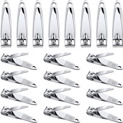 20 Pieces Stainless Steel Nail Clippers Set Fingernail and Toenail Clipper Portable Sturdy Nail Clippers for Men and Women