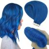 Hetto Tape in Hair Extensions Seamless 22 Inches Invisible Tape in Extensions 10Pcs 25G Tape in Remy Hair Extensions Human Hair Blue Color view 1