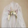 Cat ears headband with flowers, Bride hair accessories view 3