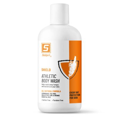 Solpri Shield Athlete's Tea Tree Body Wash Sulfate Free with Lemongrass and Eucalyptus Oils 8 Fl Oz | The Athlete's Daily Clean for Sweat and Odor