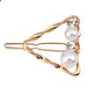 Geometric Classic Pearl Hairpin Women Diamond Long Hair Clips Temperament Hair Curlers (Triangle) view 1