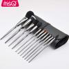 MSQ Wool Makeup Brush Set 11pcs with Portable Tie-up Bag for Foundation Powder Contour Blending Eye Shadow view 2