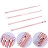 AKOAK 4 Pcs/set Rose Gold Plating Double Head Acne Needle Black Head Removal Needle Portable Beauty Tool Set view 2