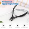 FERYES Precision Toenail Clipper for Thick or Ingrown Toenails, 4R13 Stainless Steel Nail Cutter, Manicure Pedicure Clipper - Black view 2