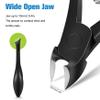 FERYES Precision Toenail Clipper for Thick or Ingrown Toenails, 4R13 Stainless Steel Nail Cutter, Manicure Pedicure Clipper - Black view 4