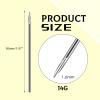 ATOMUS Body Piercing Needles, 100pcs 14G Stainless Steel Sterile Disposable Ear Nose Navel Nipple Lip Piercing Needles view 2