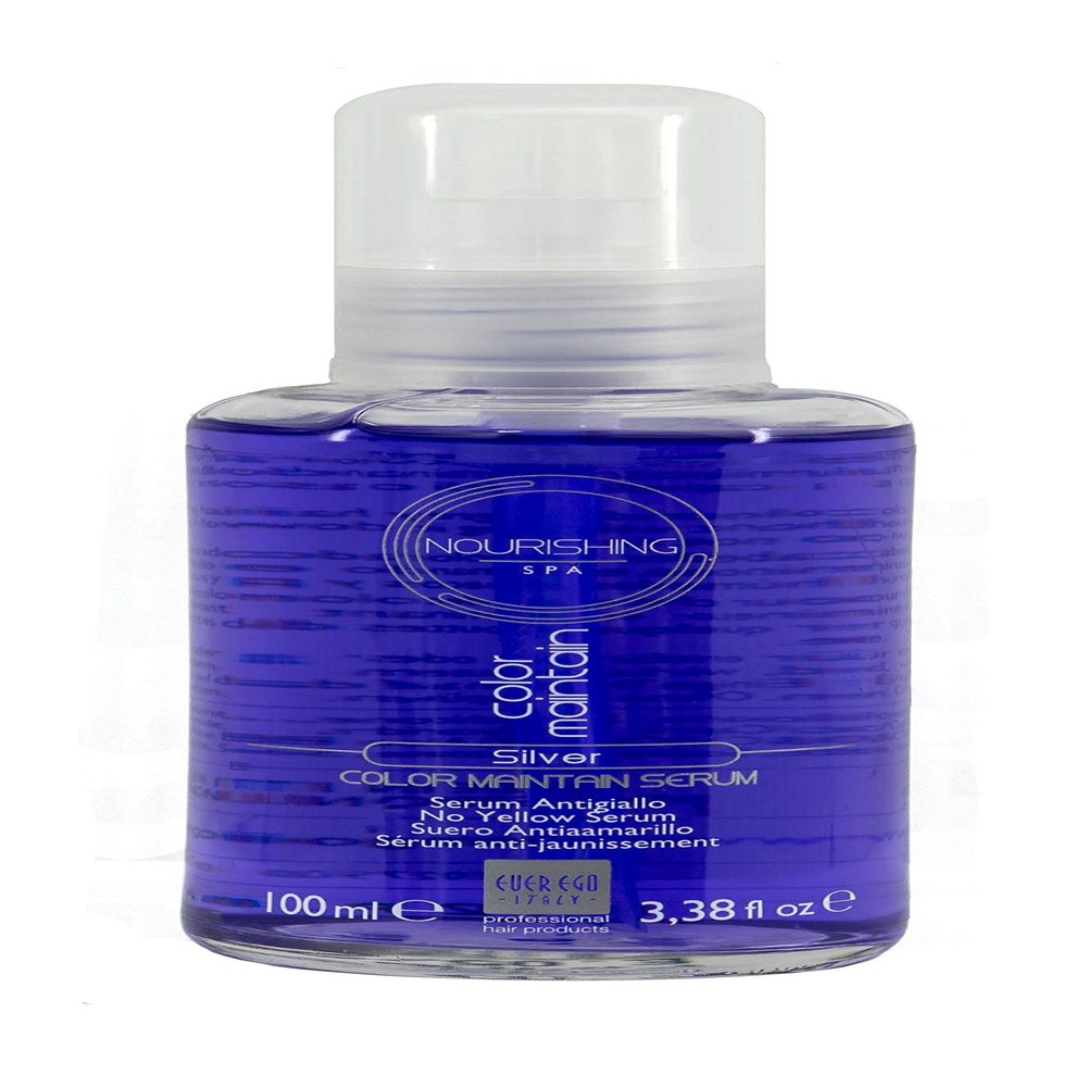 Ever Ego Italy Color Maintain Silver Serum For Bleached, Blonde and Grey Hair | Revitalizing And Moisturizing Hair Care Product For Men And Women | 100 ml Bottle