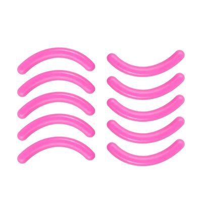 AKOAK Universal Soft High Elastic Silicone Eyelash Clip Replacement Pad, Eyelash Clip Filler Pad - Pack of 10 (Dark Pink)