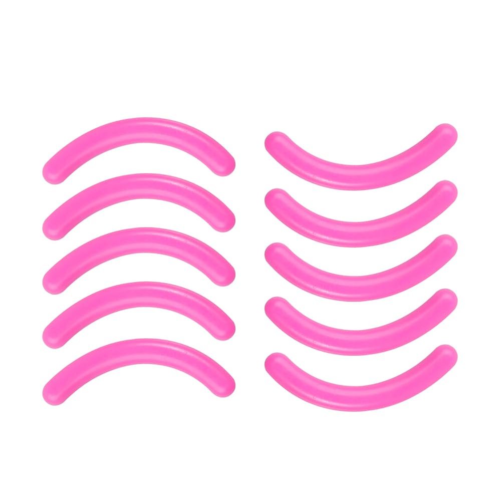 AKOAK Universal Soft High Elastic Silicone Eyelash Clip Replacement Pad, Eyelash Clip Filler Pad - Pack of 10 (Dark Pink)