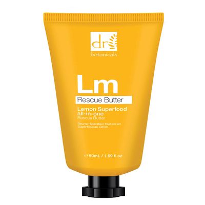 Dr Botanicals Lemon Rescue Body Butter w/Shea - Spa Quality Moisturizer - Dry Skin - Feet - Elbows - Knees - Coconut Lemongrass & Almond Oil - Penetrates Fast - Soft Supple & Radiant - 1.69oz