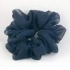 Navy Blue Chiffon Hair Scrunchie - Jumbo view 1