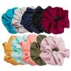 10PCS Chiffon Elastic Hair Bands Hair Scrunchies Solid Color Hair Ties Ponytail Holder Hair Rope view 1