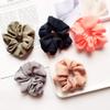 10PCS Chiffon Elastic Hair Bands Hair Scrunchies Solid Color Hair Ties Ponytail Holder Hair Rope view 3