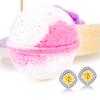 Bath Bomb Deluxe 8oz. and Surprise Jewelry Made in USA, Perfect for Bubble Spa Bath. Handmade Birthday Mothers Day Gifts For Women & Kids (Spring Bloom, Earring) view 1
