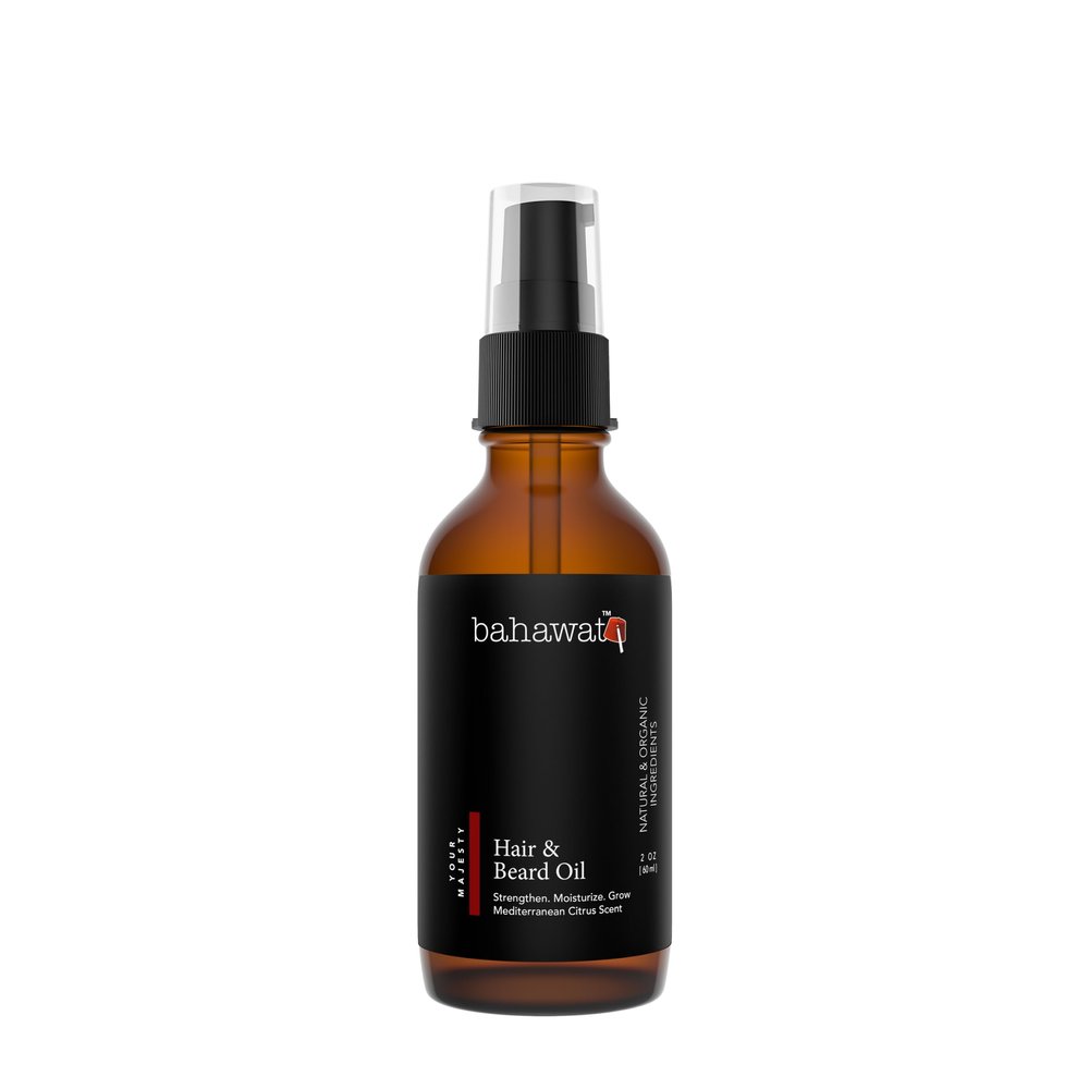 BAHAWAT: Premium Beard Oil Conditioner & Softener - Your Majesty- 2 ounce - Beard Itch and Dry Skin Relief - Handcrafted from Natural Ingredients - Label may vary