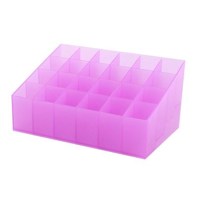 24 Grids Lipstick Holder Display Stand Cosmetic Organizer Women Makeup Storage Box Brushes Bottles Display Rack Holder(Purple)